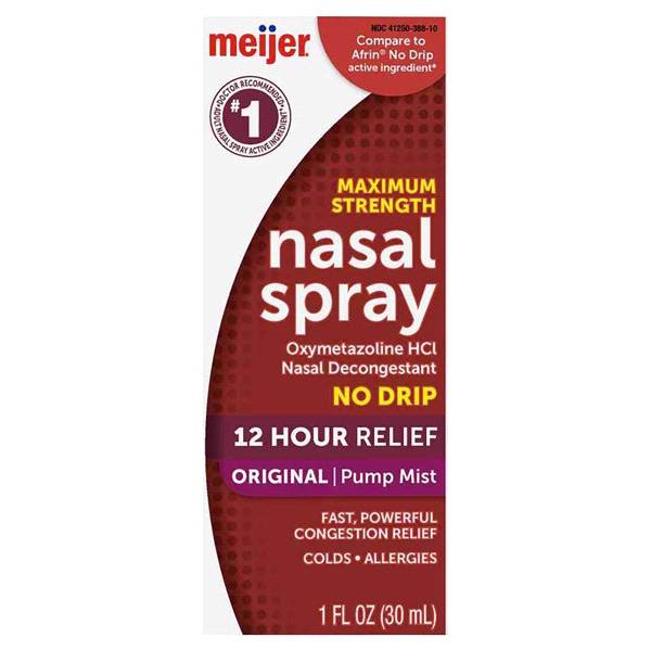 Meijer Nasal Spray No-Drip Pump Mist (1 fl oz)