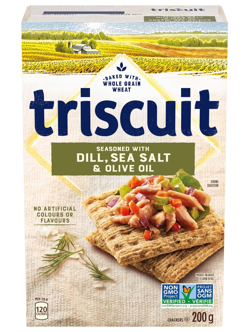 Triscuit craquelins à l'aneth, sel de mer et huile d'olive - triscuit dill sea salt olive oil crackers (200 g)