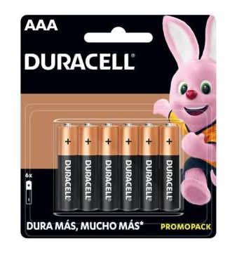 Duracell · Pila alcalina aaa (6 un)