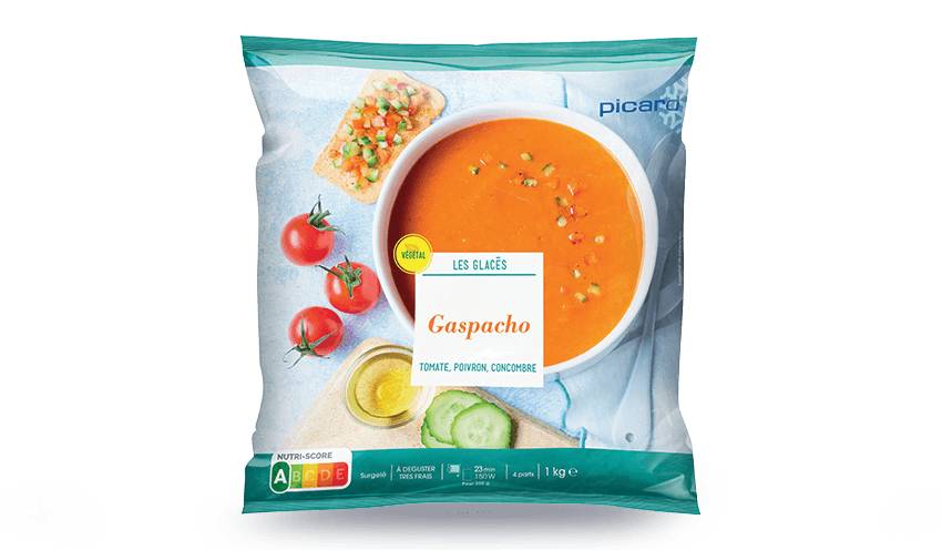 Gaspacho (tomate, concombre, poivron, oignon)