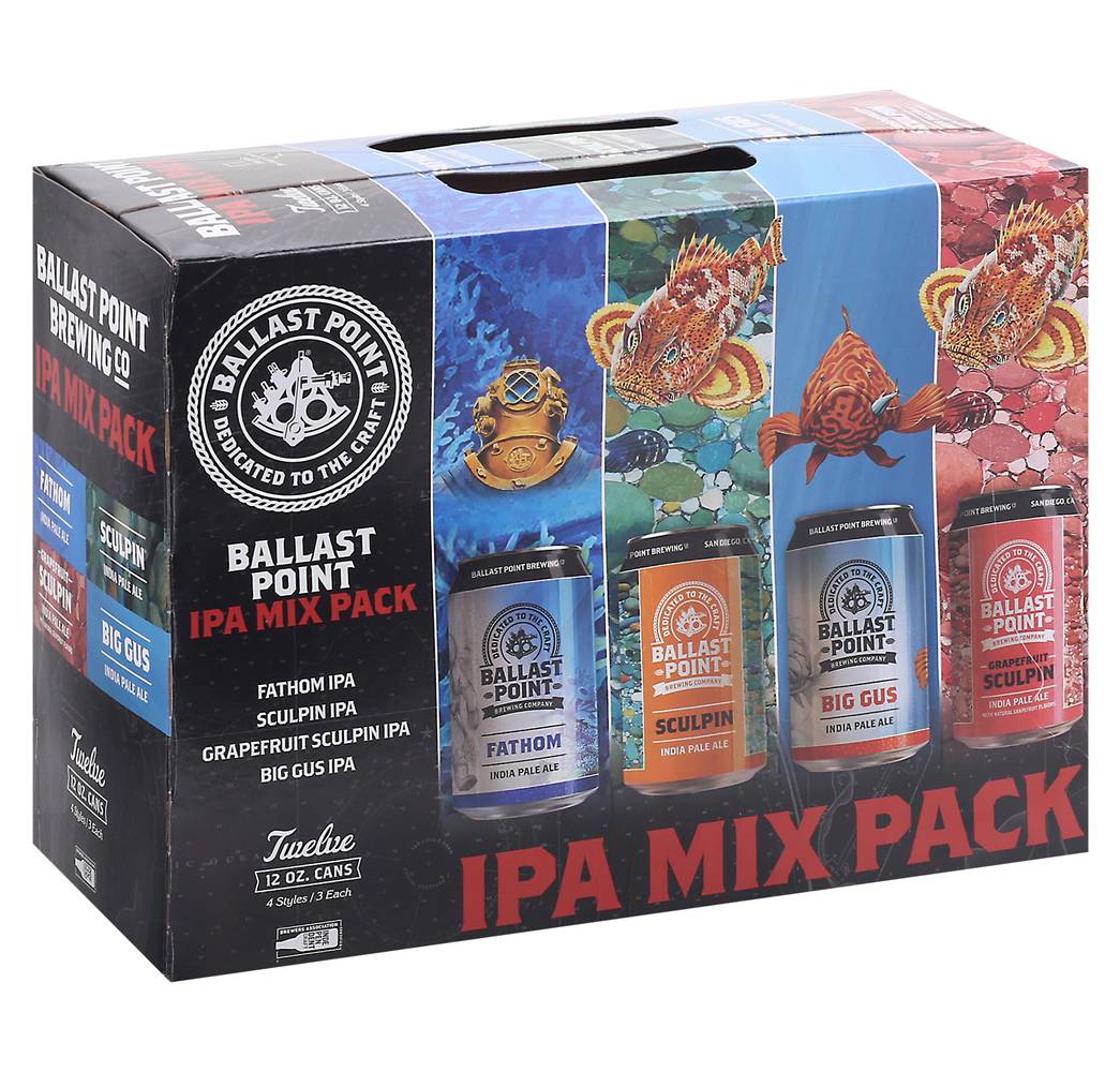 Ballast Point Domestic Ipa Mix pack (12 x 12 oz)