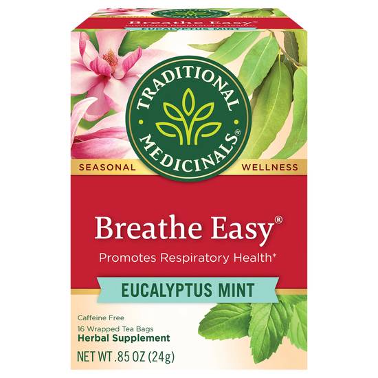 Traditional Medicinals Breathe Easy Supplement Tea Bags (0.85 oz) (eucalyptus mint)