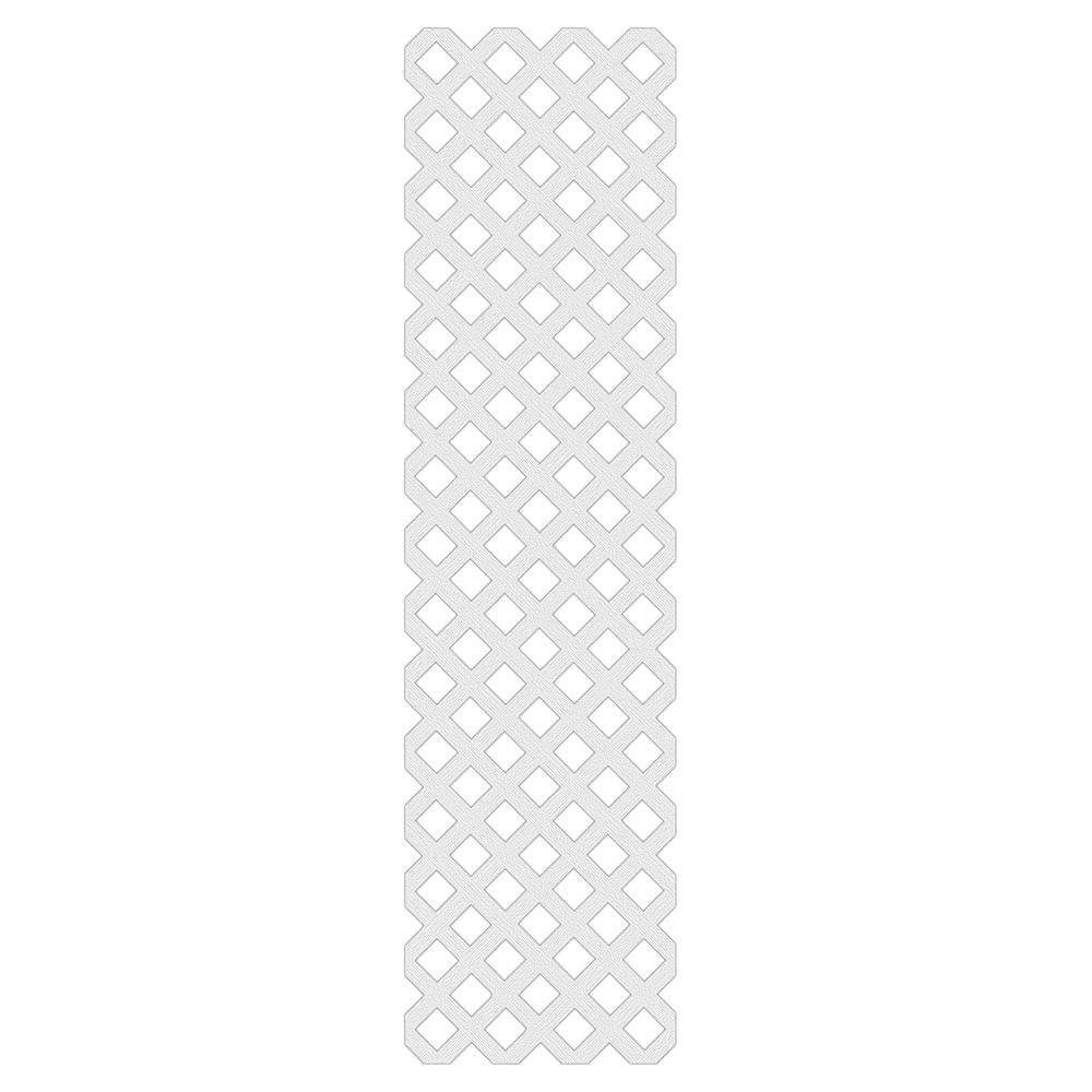 Veranda Classic Diamond Vinyl Lattice Panel, 2 Ft. X 8 Ft, White