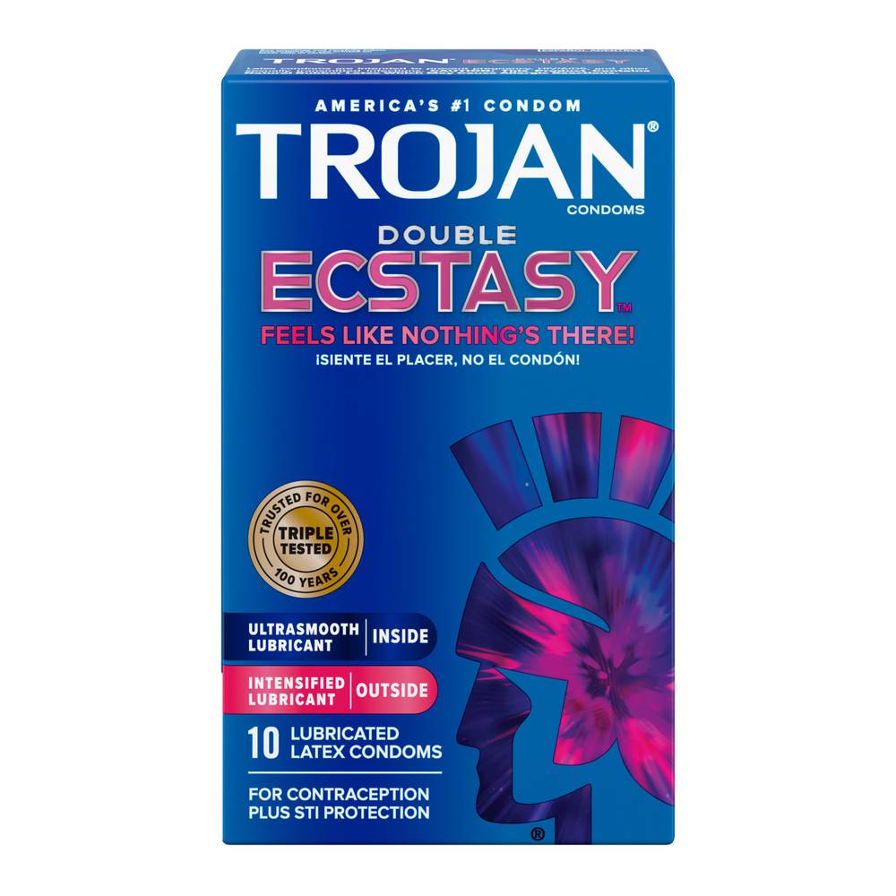 Trojan Double Ecstasy Ultrasmooth Condoms (10 ct)