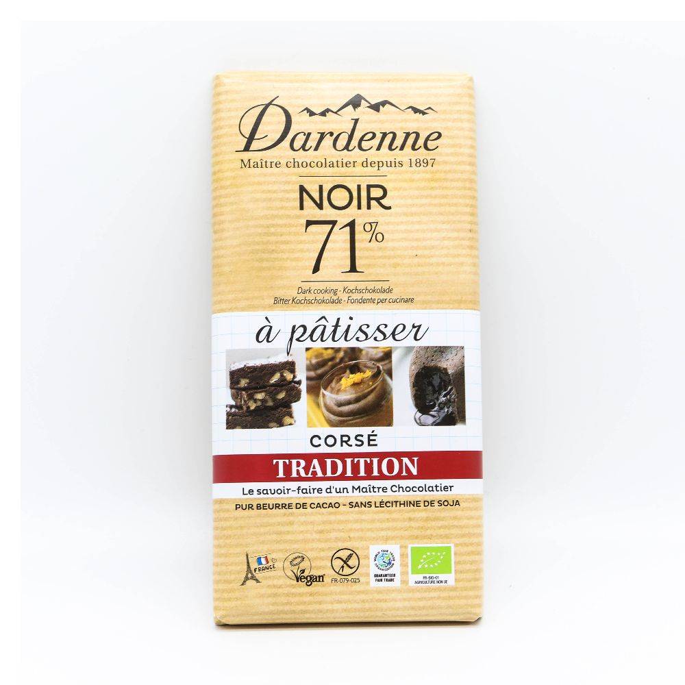 Chocolat patisserie 71% dardenne 200g - DARDENNE - BIO