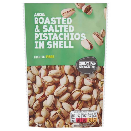 Asda Roasted & Salted Pistachios in Shell 200g