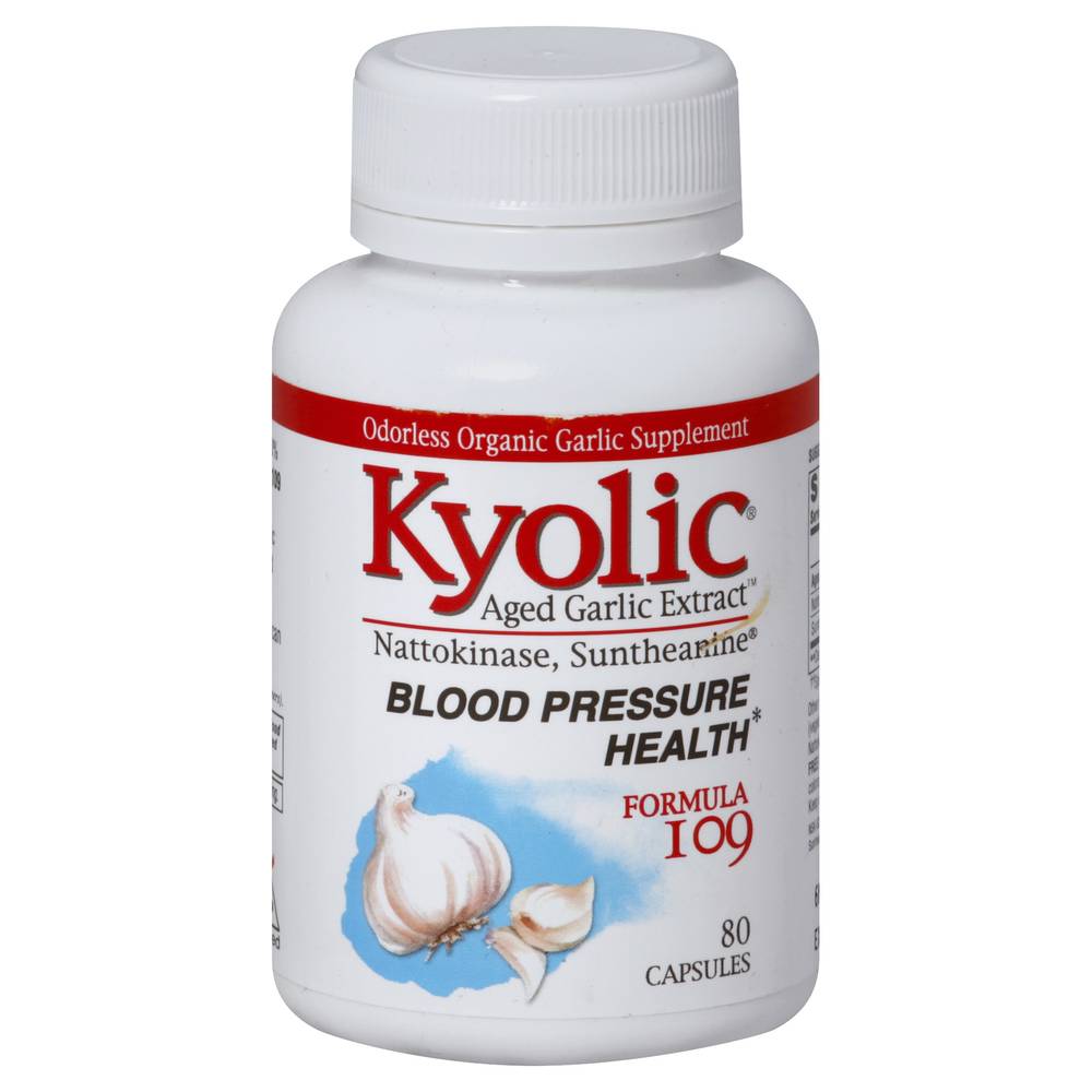 Kyolic Aged Garlic Extract Blood Pressure Health Formula 190 Capsules (80 ct)