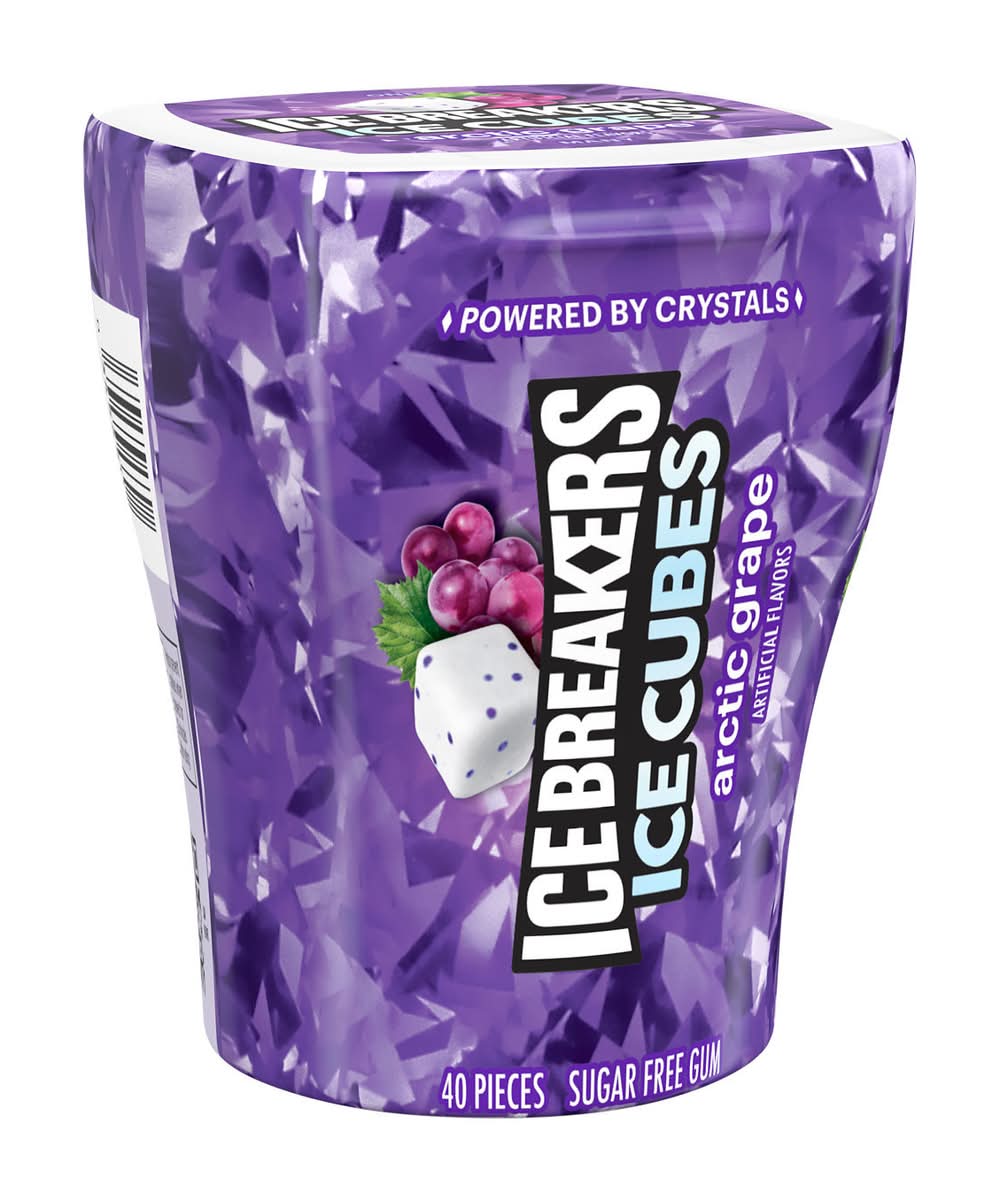 Ice Breakers Ice Cubes Sugar Free Gum, Arctic Grapes (3.24 oz, 40 ct)