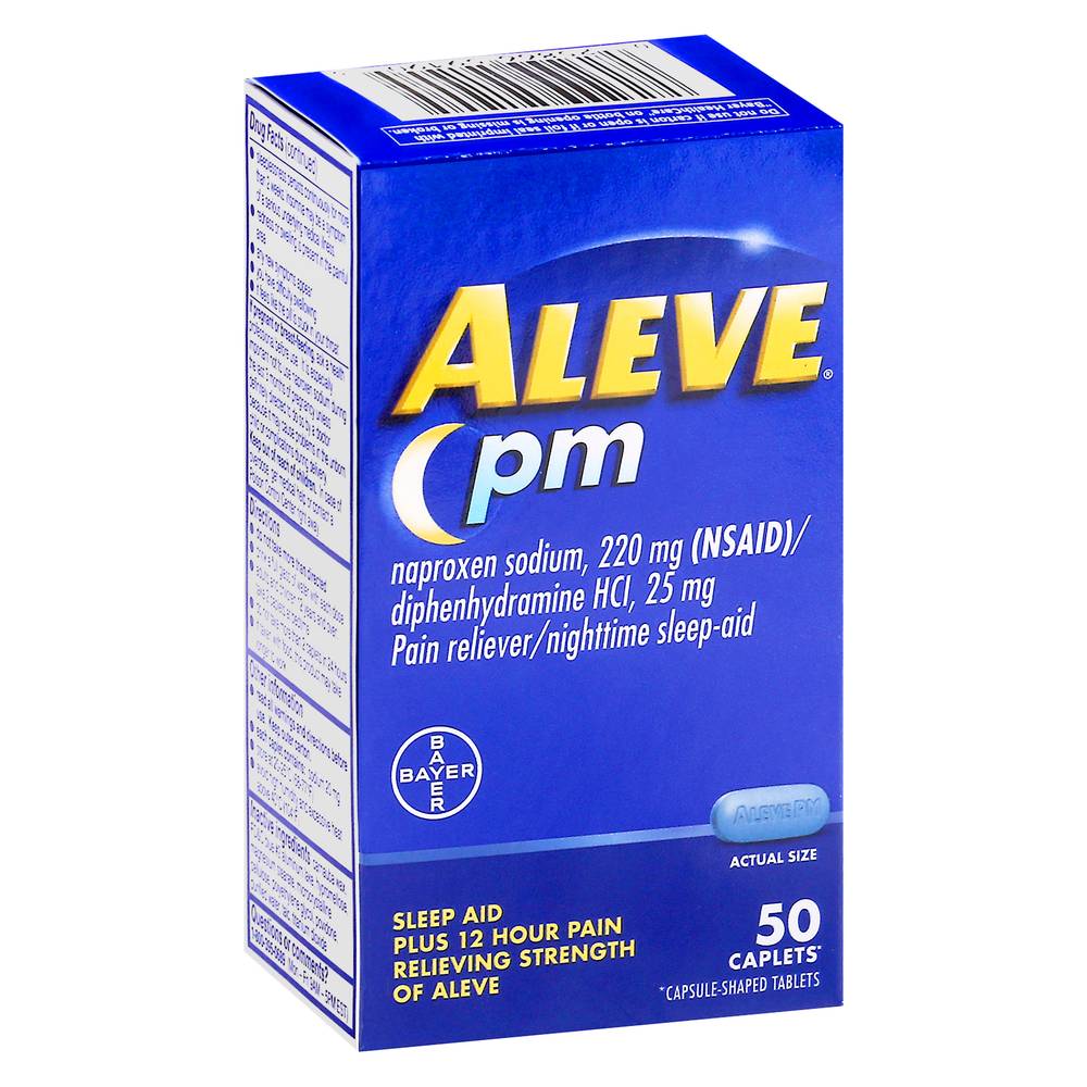 Aleve Pain Reliever & Fever Reducer Sleep Aid Caplets (50 ct)