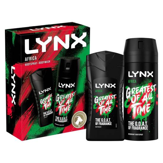Multi Branded LYNX Body Spray Gift Set Africa Duo 2 piece