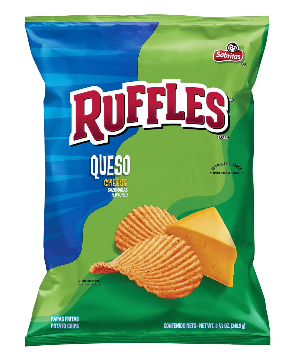 Ruffles Potato Chips, Queso Cheese (8.5 oz)