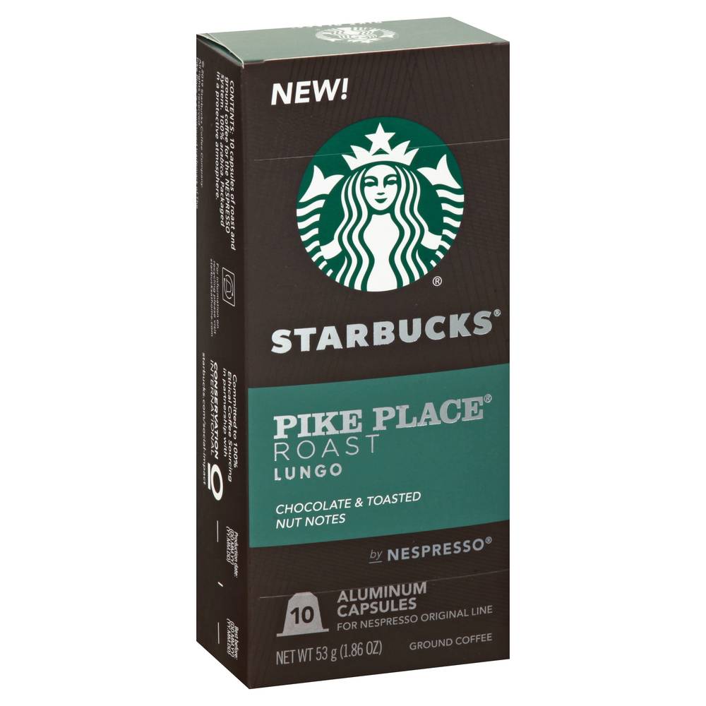 Starbucks Aluminum Capsules Ground Pike Place Roast Coffee (10 ct, 1.86 oz)