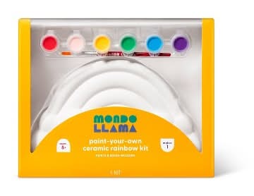 Mondo Llama Paint Your Own Ceramic Rainbow Kit, Assorted