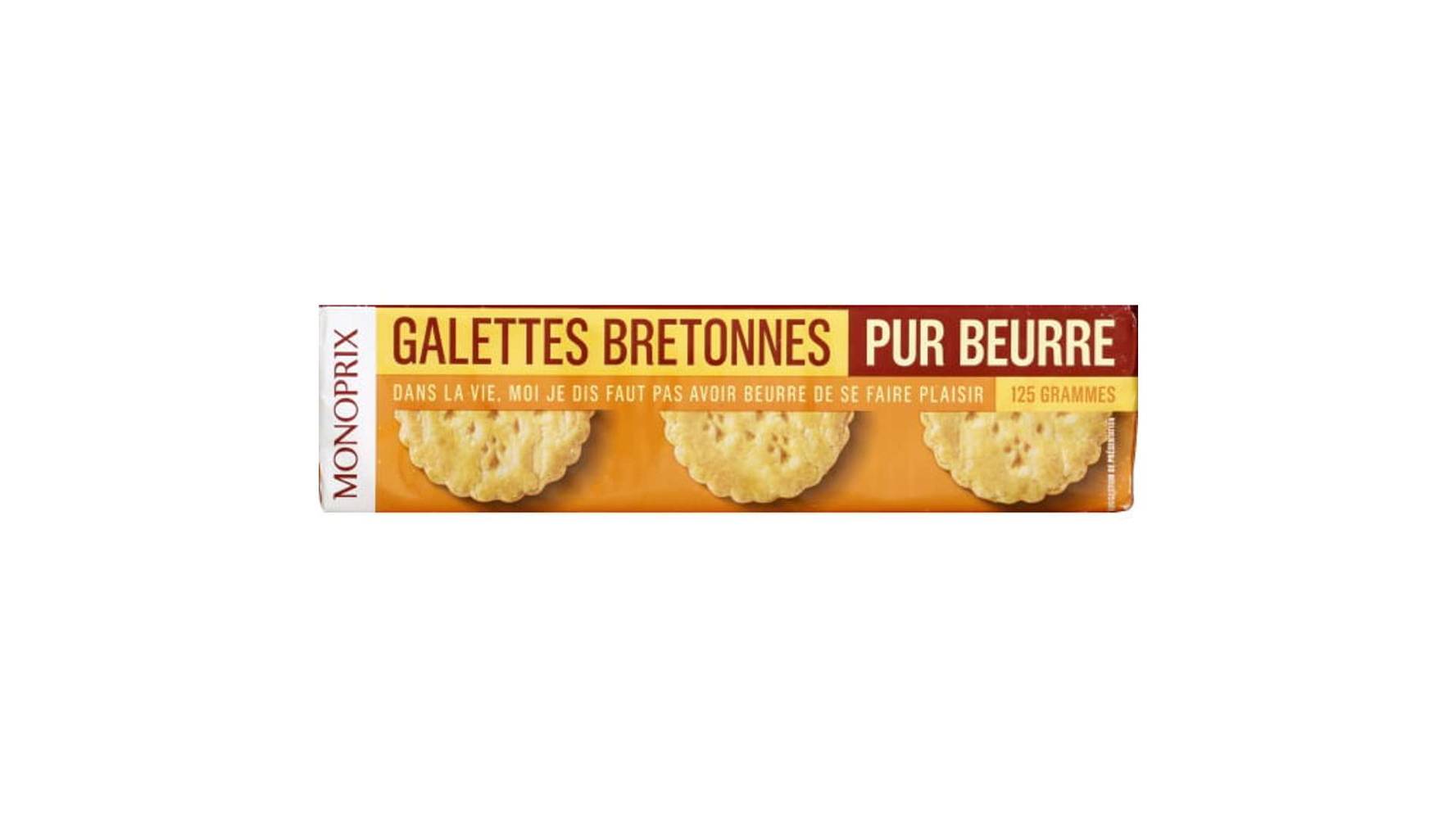 Monoprix Galettes bretonnes pur beurre Le paquet de 125g
