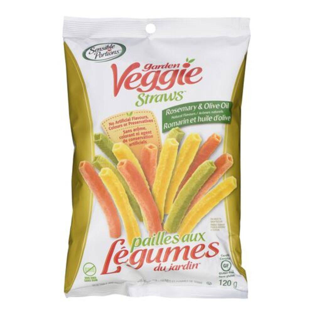 Sensible portions pailles aux lgumes du jardin romarin et huile d'olive sans gluten (120 g) - rosemary & olive oil garden veggie straws (120 g)