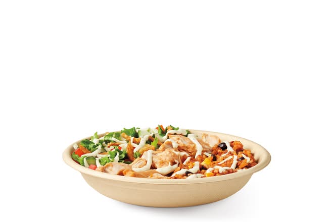 Slow-Cooked Chicken Cilantro Lime Bowl w/ cheese