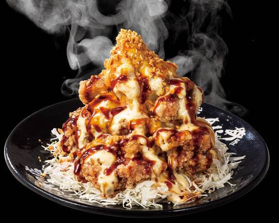 鬼盛り てりマヨ唐揚げ定食【8個＋ご飯】 Teriyaki Mayonnaise Fried Chicken (8 Pieces+Rice)