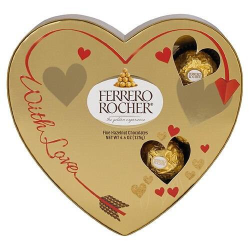 Order Ferrero Rocher Valentine's Fine Hazelnut Chocolates Heart Gift Box 10 piece - 4.4 oz food online from Walgreens store, Davenport on bringmethat.com