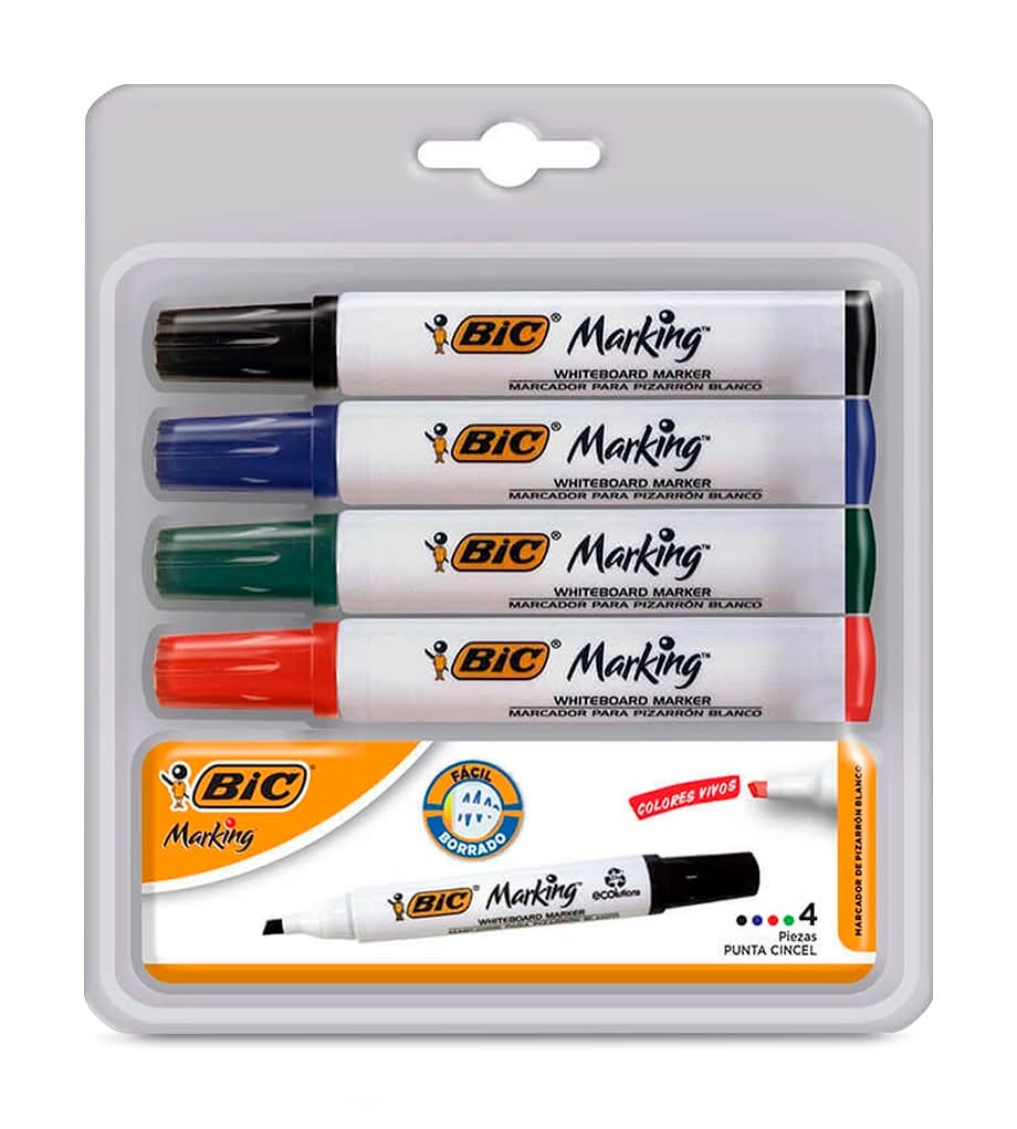 BiC · Marcadores para pizarrón marking, surtido (5 un)