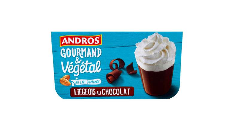Andros Liégois au chocolat au lait d amande Les 4 pots,100g