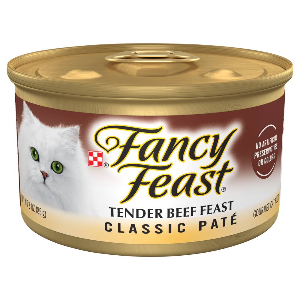 Fancy Feast Classic Pate Grain Free Tender Beef Cat Food (3 oz)