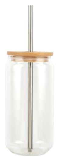 Make Market 18 Oz Clear Glass Sublimation Tumbler