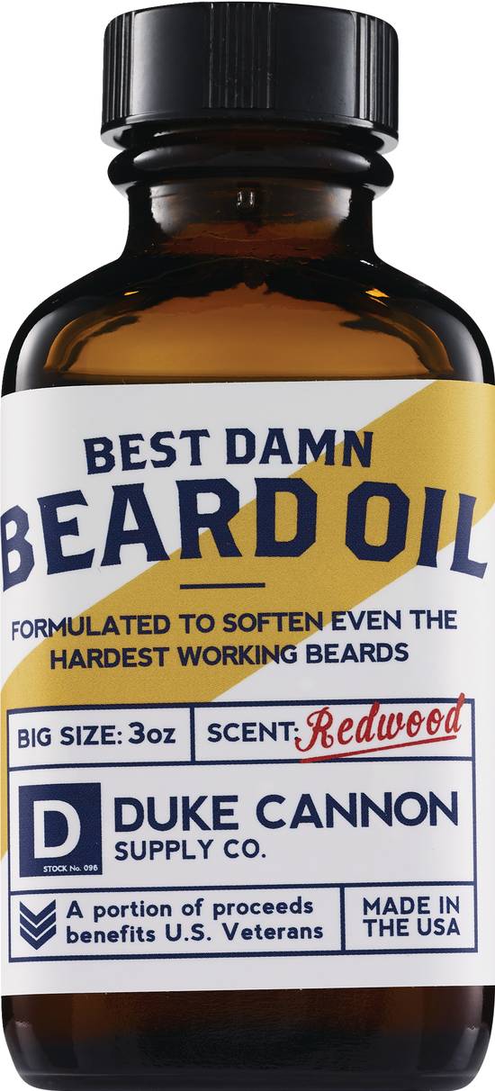 Duke Cannon Best Damn Beard Oil, 3 OZ