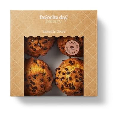 Chocolate Chip Muffins - 16oz/4ct - Favorite Day™