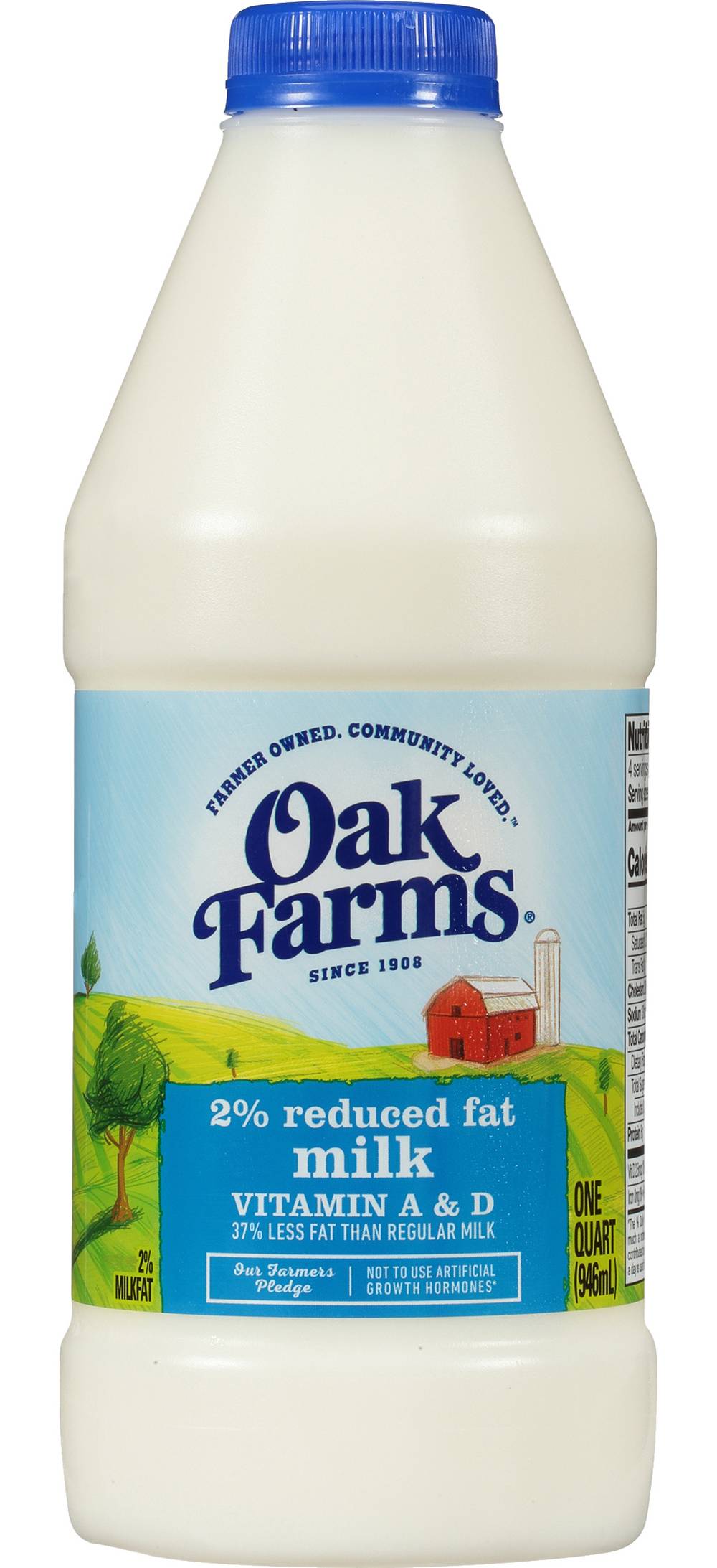 Oak Farms 2% Reduced Fat Milk (33.4 fl oz)