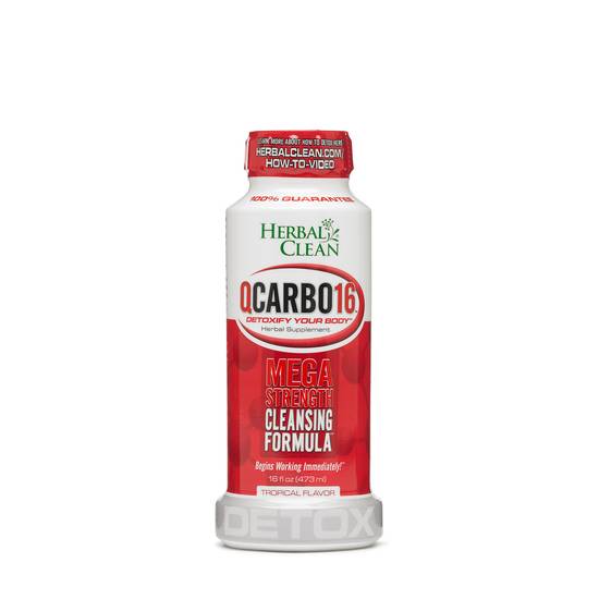 Herbal Clean QCarbo16 Mega Strength Cleansing Formula Tropical (16 oz)