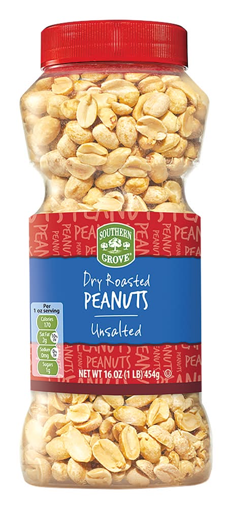 Southern Grove Dry Roasted Unsalted Peanuts (16 oz)