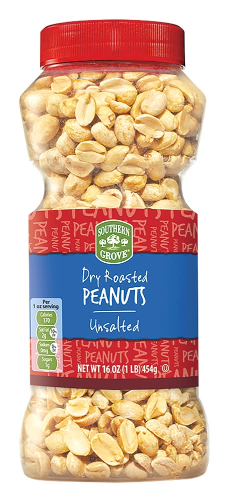 Southern Grove Dry Roasted Unsalted Peanuts (16 oz)