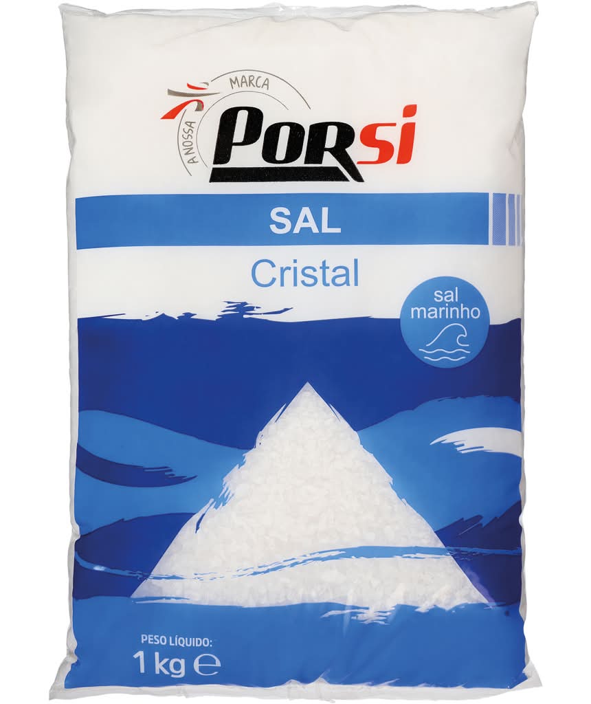 PorSi - Sal cristal, embalagem de 1 kg