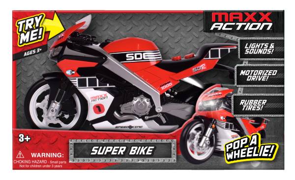 MAXX ACTION REALISTIC 'LIGHTS & SOUNDS' SUPER BIKE MOTORCYCLE