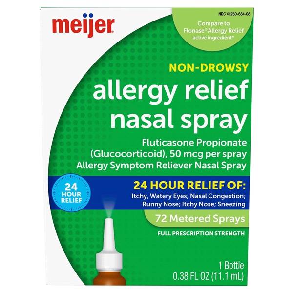 Meijer Fluticasone Propionate Nasal Spray Usp, 24-hour Allergy Relief (72 sprays)