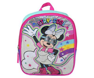 "Stay Cool" Pink & Silver Minnie Mouse Mini Backpack