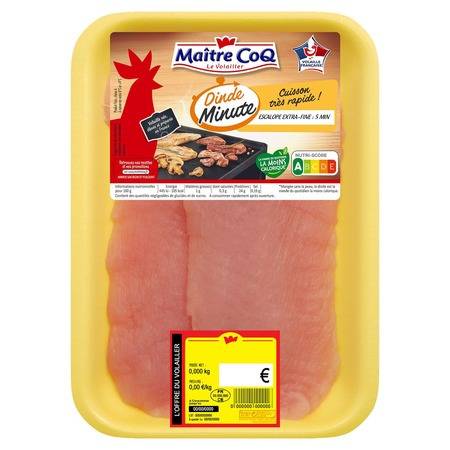 Escalopes de dinde extra fines MAITRE COQ - la barquette de 2 - 240 g