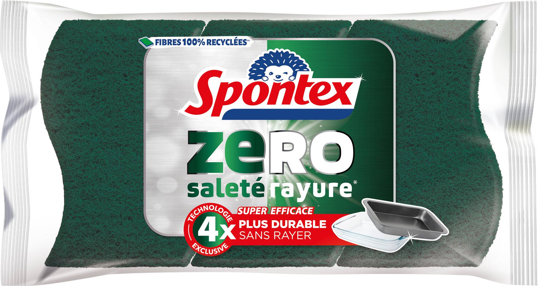 Spontex - Éponge combines zero surfaces encrassees (3 pièces)