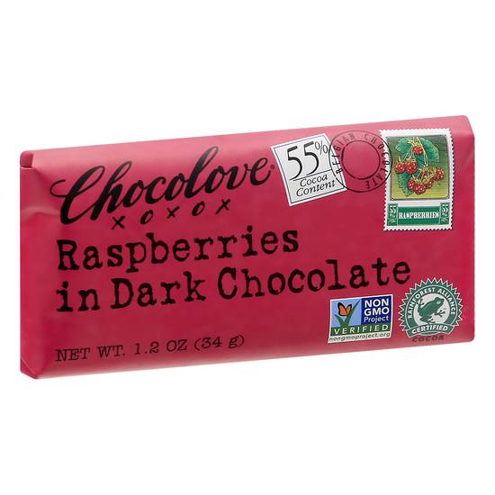 Chocolove 55% Cocoa Raspberries Dark Chocolate