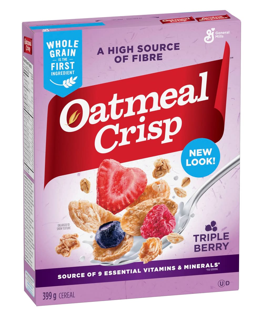 Oatmeal Crisp Cereal, Triple Berry (399 g)