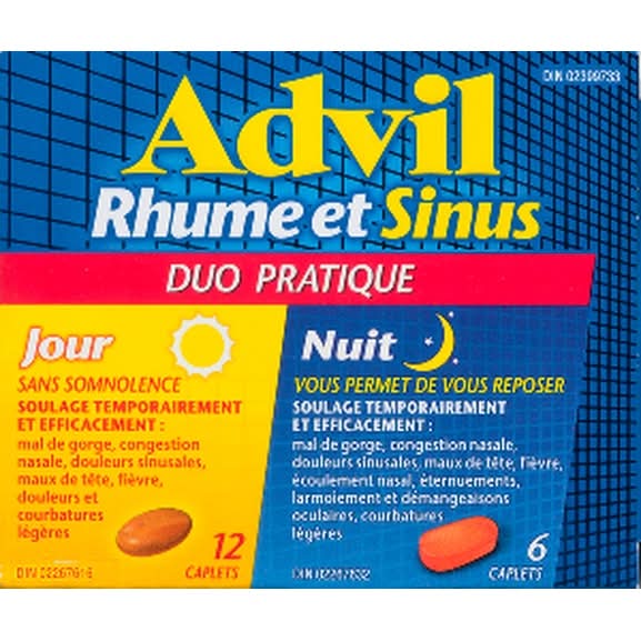 Advil Cold & Sinus Daytime Nighttime Duo Capsules (50 g, 18 ct)