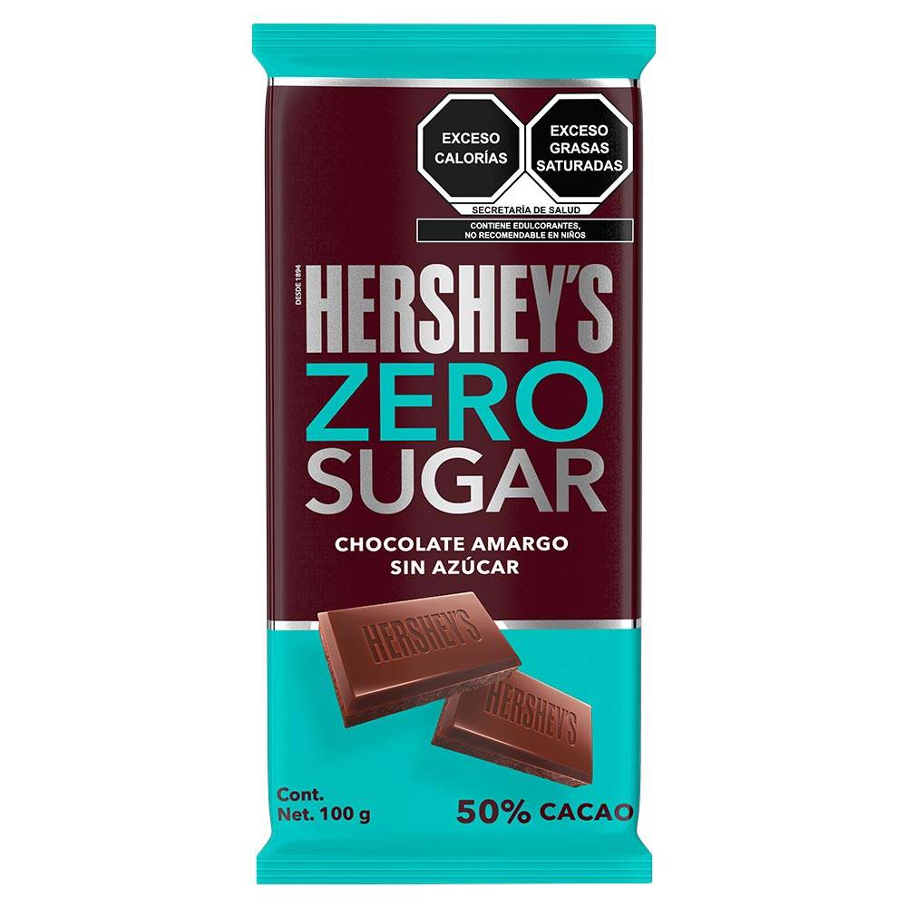 Hershey's chocolate amargo sin azúcar (barra 100 g)