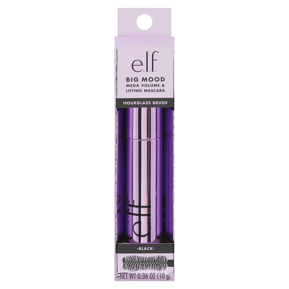 E.l.f. Big Mood Volume & Lifting Mascara Black Hourglass Brush