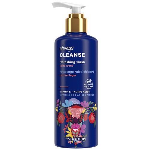 Always Cleanse Refreshing Wash for Intimate Skin Lightly Scented - 8.4 fl oz