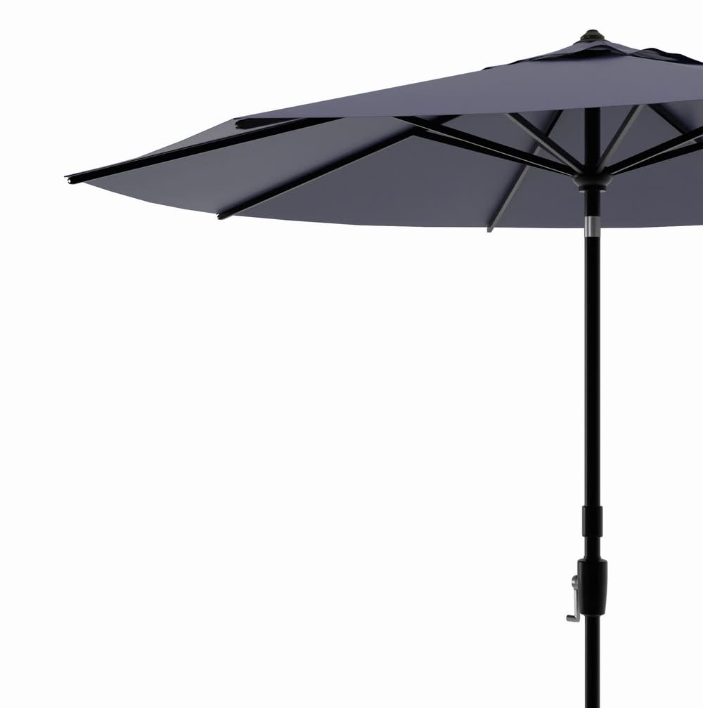 allen roth navy awning market 9-ft patio umbrella allen + roth Aluminum Slide Tilt Market Patio Umbrella, 9 ft, Navy |  Delivery Near You