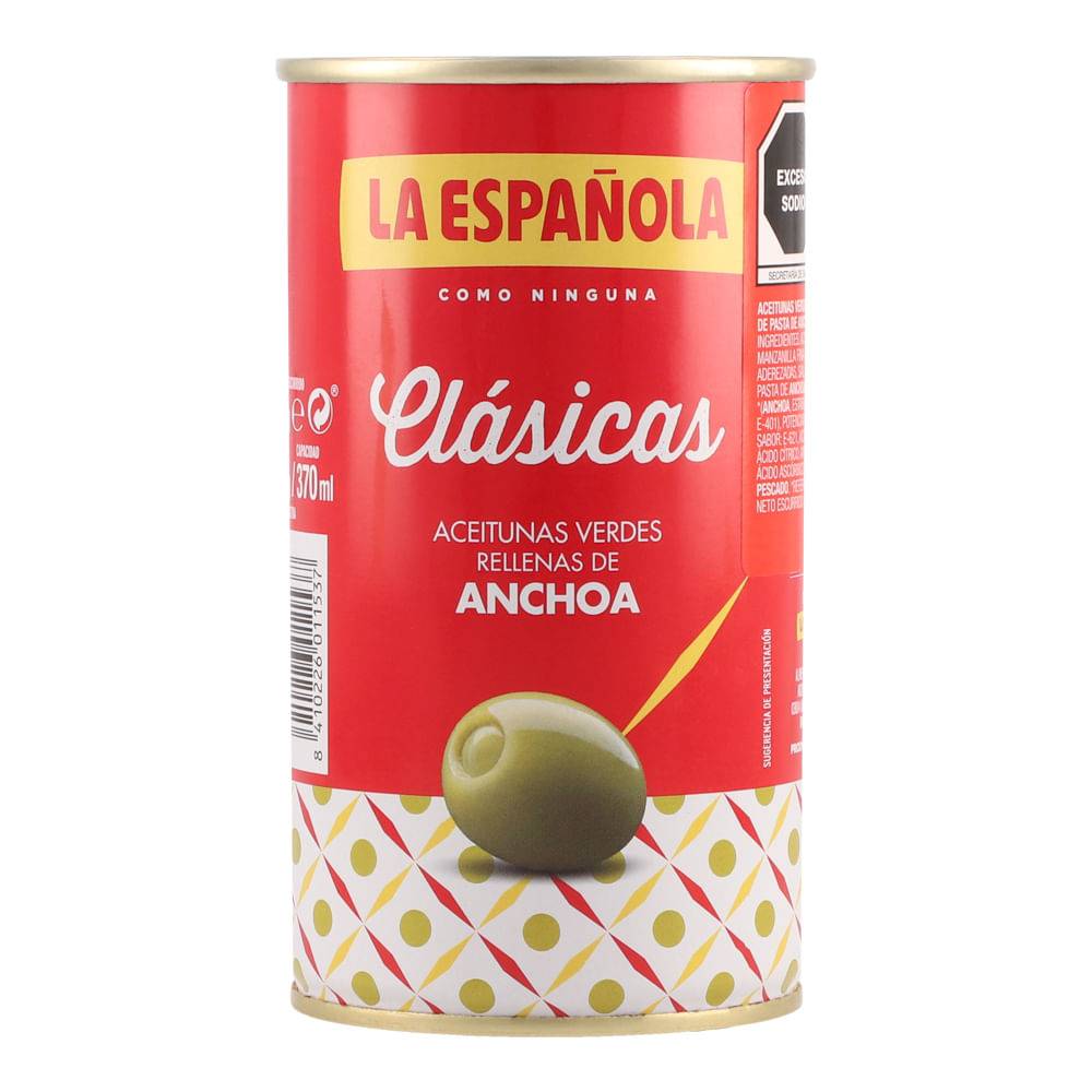 La española aceitunas verdes rellenas de anchoa (lata 350 g)