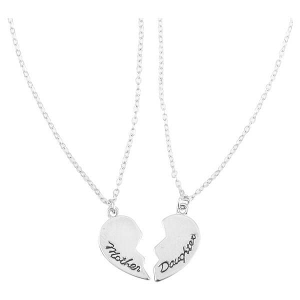 Mother Daughter Heart Necklace