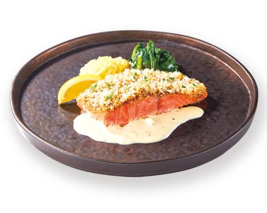サーモンのカリカリパン粉焼き~ハニーマスタード風味~