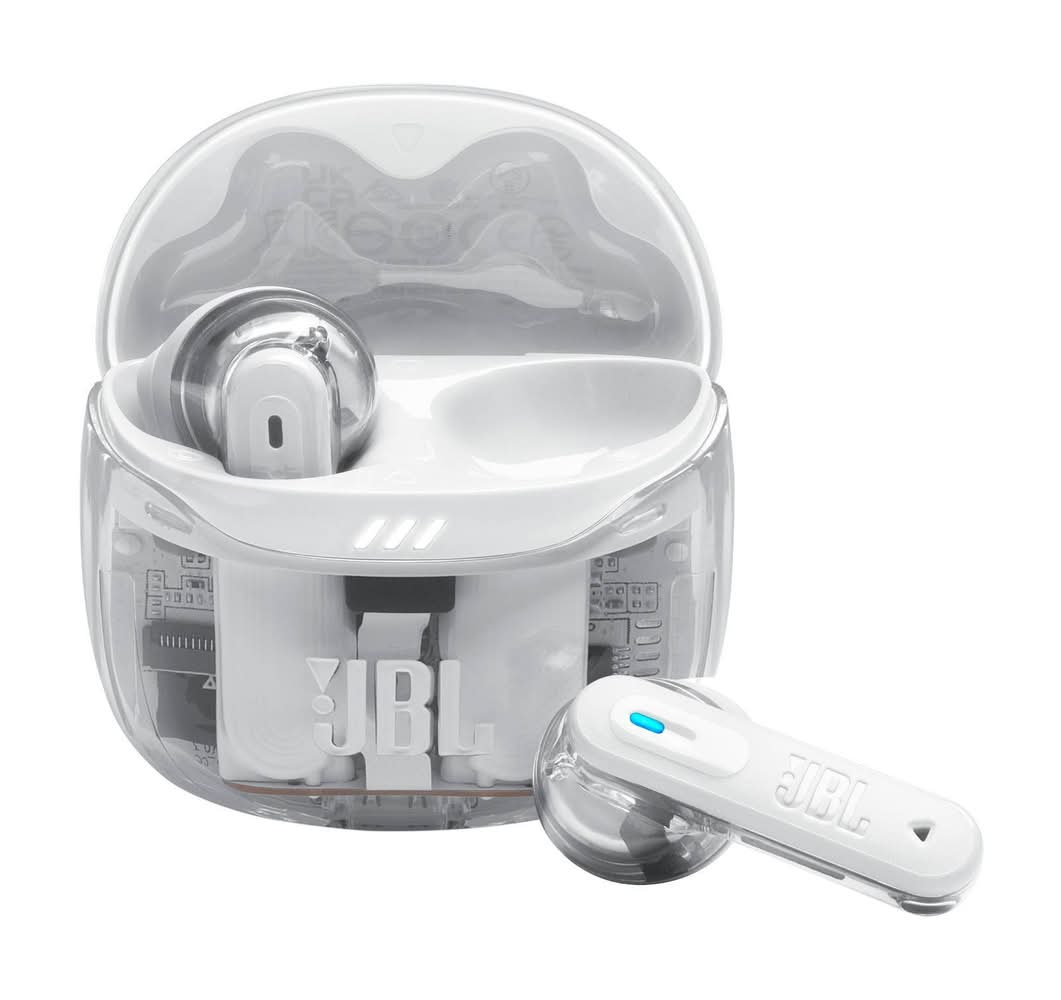 JBL Wireless Noise Cancelling Bluetooth Earbuds Tune Flex 2, Ghost White