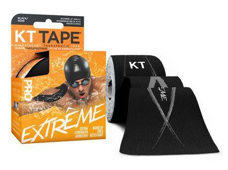 KT Tape Pro Extreme Extra Strength Adhesive Tape Black 20 Strips